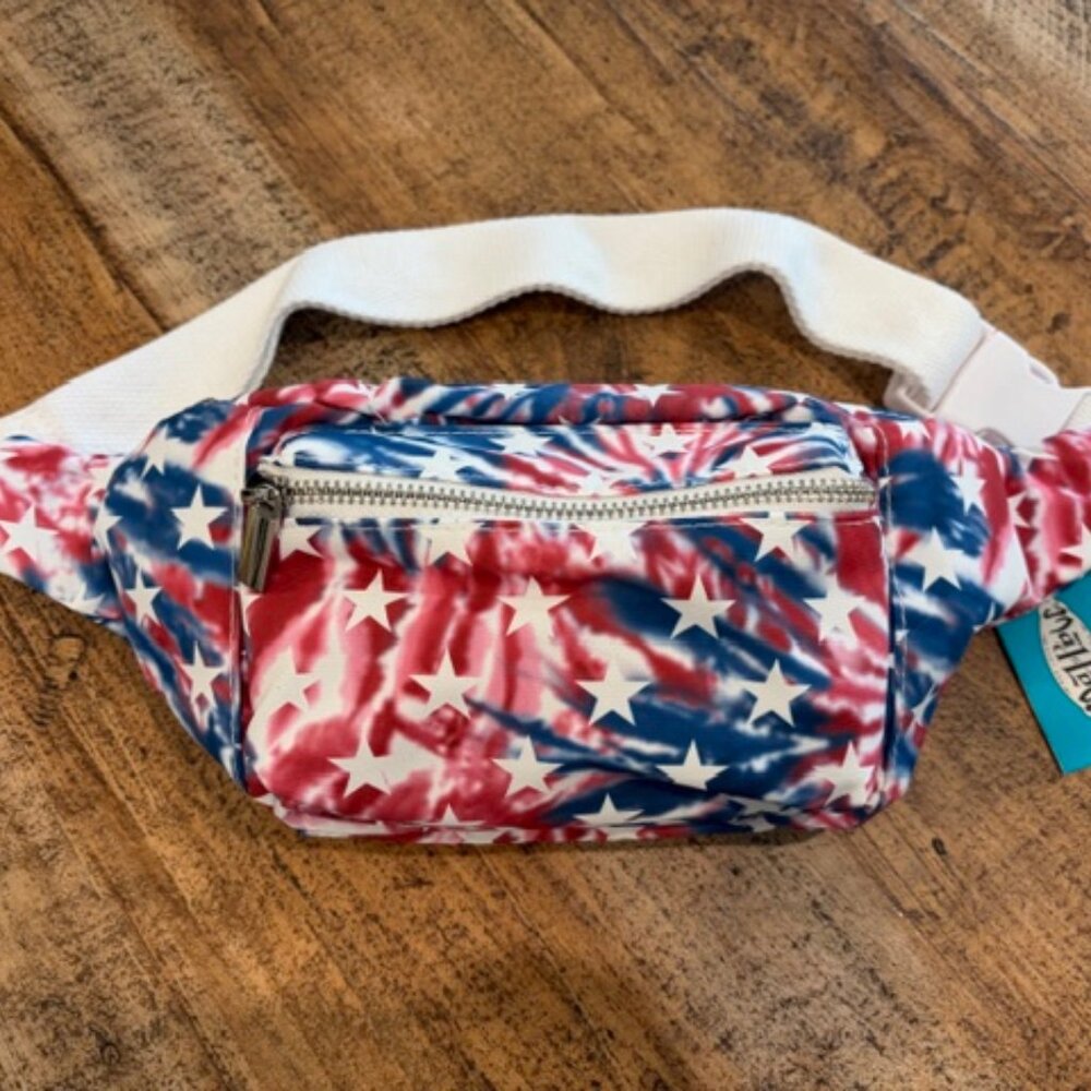 Mad Love Crossbody Fanny Pack Patriotic NWT
